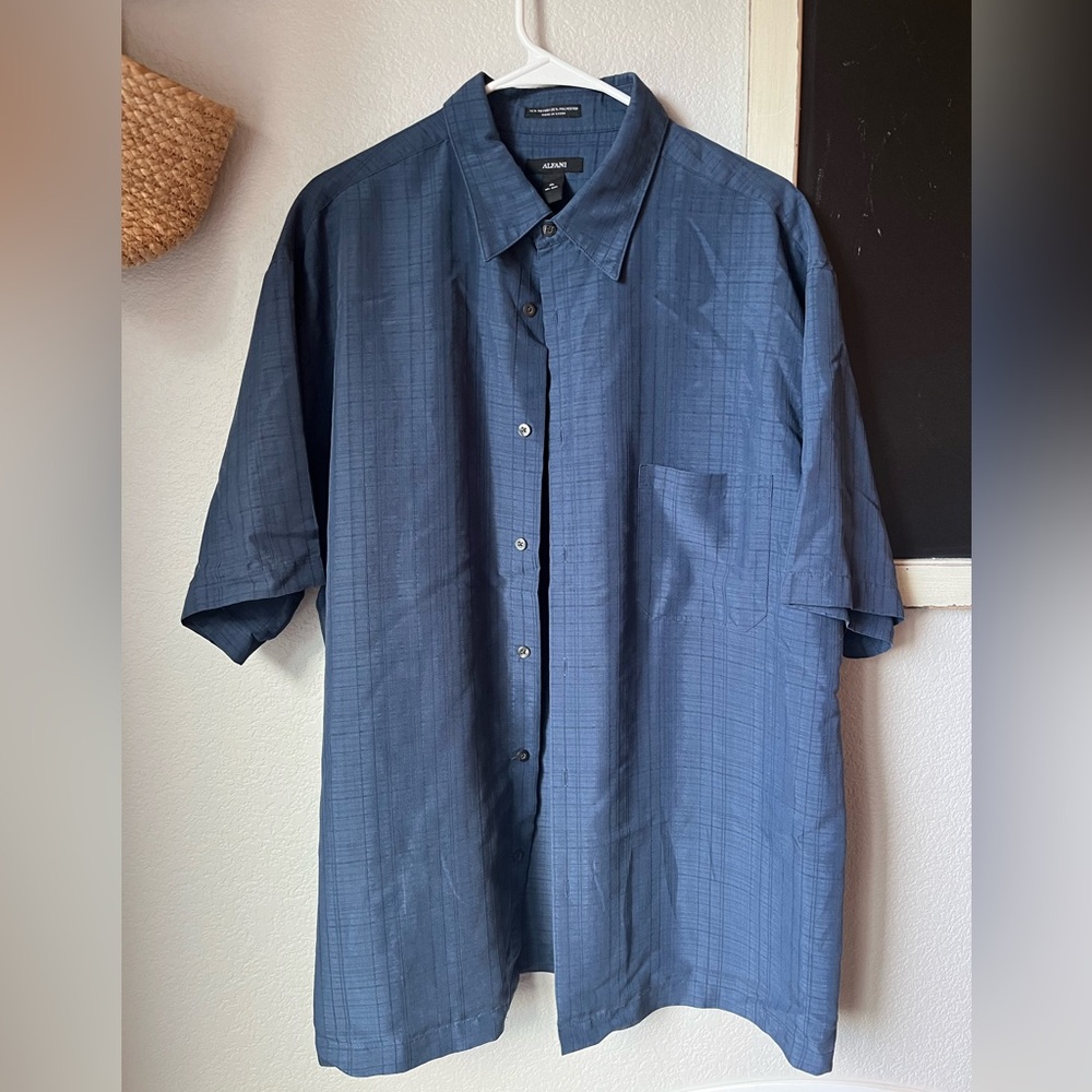 Alfani‎ Button Down Shirt Navy